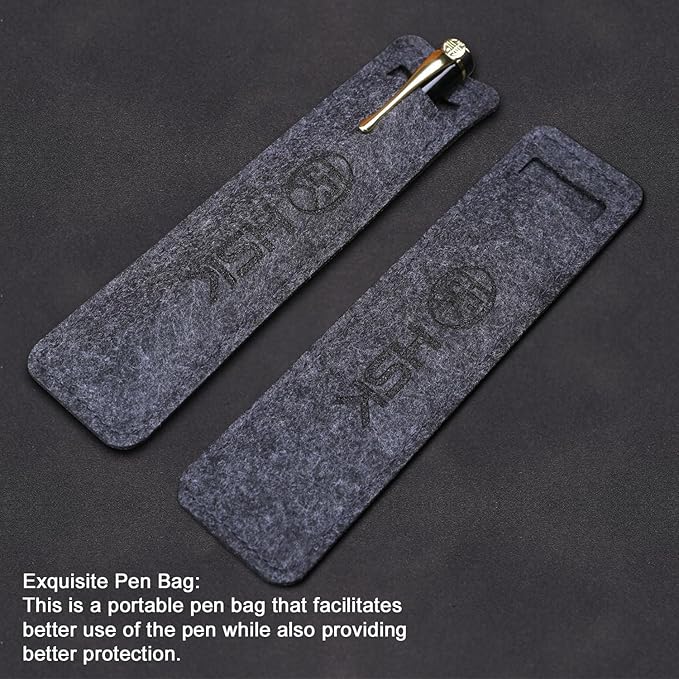 HSK Ballpoint Pens Luxury gift Pen Black Refill Line width 0.5mm,Best Ball Pen Gift Set for Men & Women Professional Executive,Office,Nice Pens Classy Gift Box (Gold)