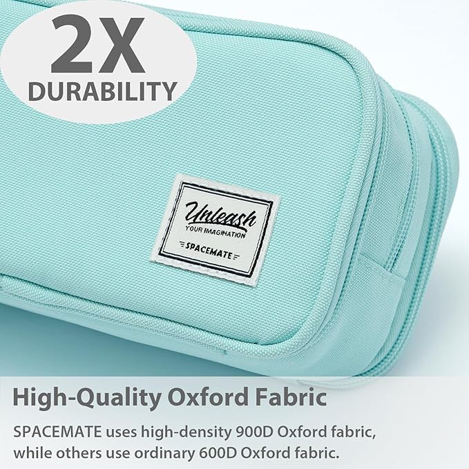 Pencil Case Pouch Box Bag School Supplies Girls Boys Kids, Cute Preppy Stuff Big Capacity Aesthetic Pen Organizer, Back to College Stationary, Eggshell Blue, Extra Large Style, 2300ml