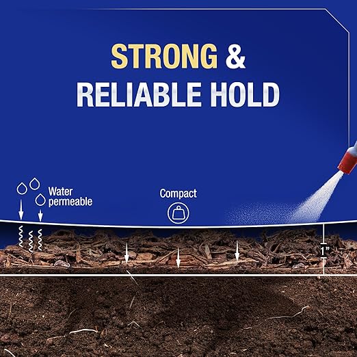 Titan Mulch Glue for Landscaping, Fast-Dry, Non-Toxic, Strong Mulch Glue for Rocks, Prevents Washout & Erosion in Flowerbeds & Gardens, Long-Lasting Stabilizer (128 Fl Oz) by Fusion Chemical