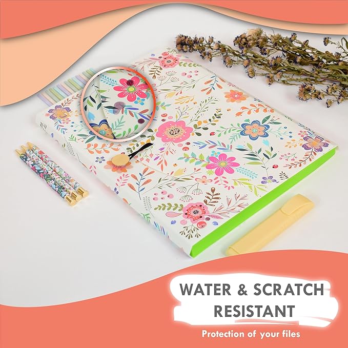 CNK File Folders Organizer with 13 Pockets Accordion Expanding Folder Documents Receipt Document Paper Pocket Filing Accordian Important expandable holder files alphabetical Labels Letter