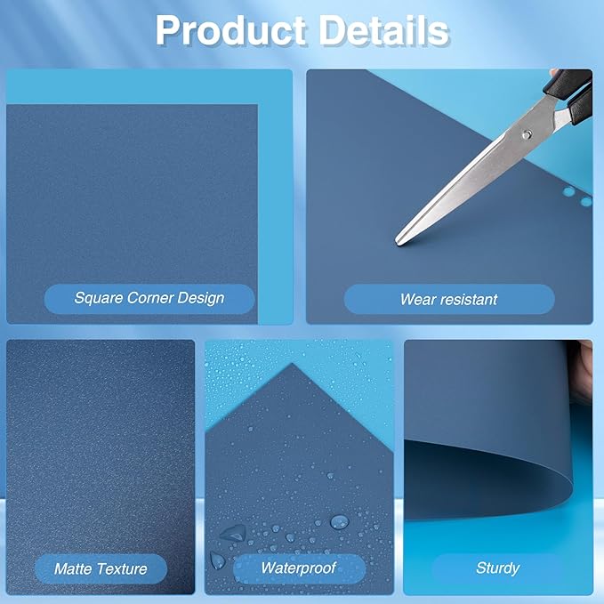 Ndsox 100 Pack 12 Mil Binding Presentation Covers Sand-Textured Polycover Report Covers for Letter Size Document Binding, Business Proposals, 8-1/2 x 11 Inches, Un-Punched, Square Corners, Blue