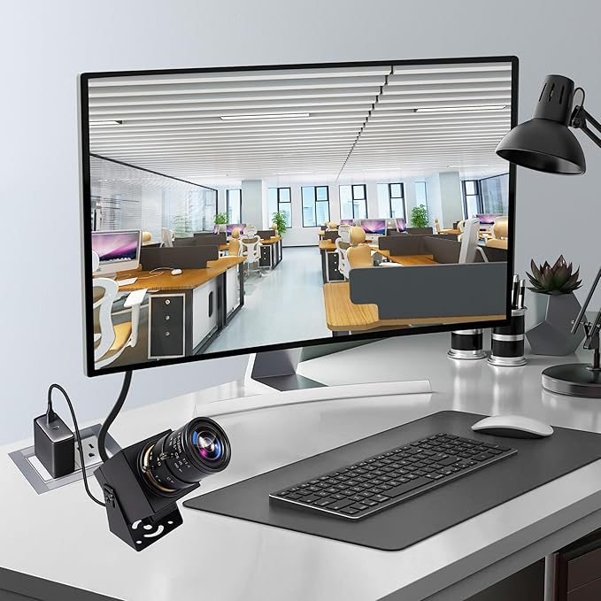 SVPRO 4K Webcam - HDMI/USB Dual Interface, Manual Zoom, 2.8-12mm CS Mount Lens for Close-up, CMOS IMX415 Industrial Camera for Machine Vision