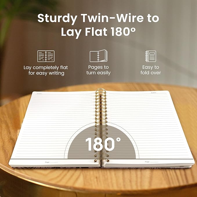 Lined Spiral Notebook Journal for Work, 300 Pages Thick B5 (7.1"x10") College Ruled Journal for Women & Writing, Hardcover Notebook for Note Taking, Perfect for Office Home School, Magical Forest