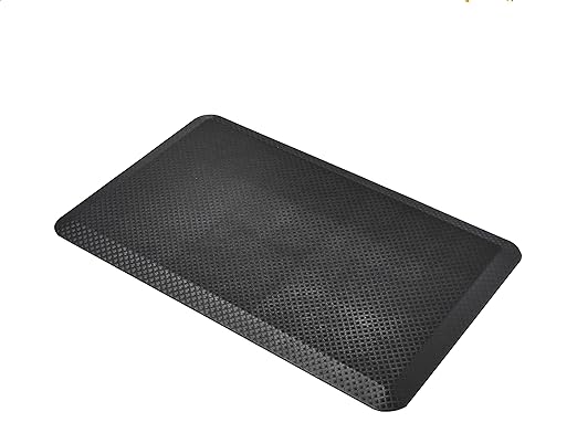 Amazon Basics 3/4" Rectangular Durable Anti-Fatigue Ergo Comfort Standing Mat, 32x20, Black (Previously AmazonCommercial brand)