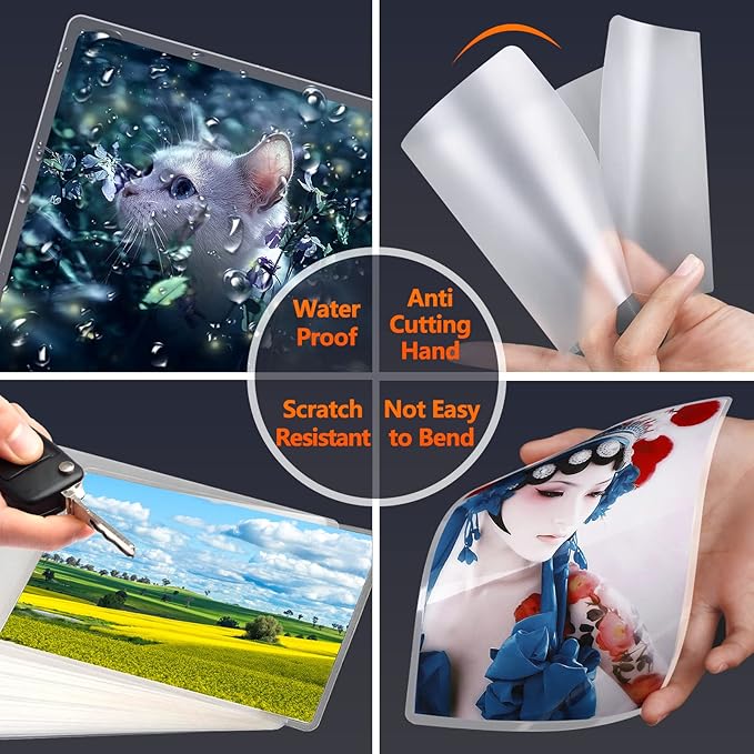 Thermal Laminating Pouches, 9 x 11.5 Inches Laminating Sheets, 3 mil Thick Laminate Sheets, 100 Pack,Clear