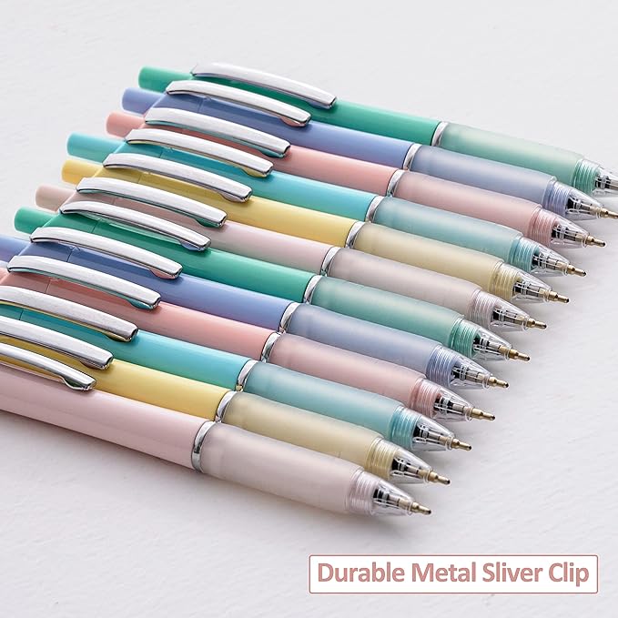 Ball Point Pen Black Ink Ballpoint Pens with Super Soft Grip Medium Point 1.0mm Office Pens (12 pack)