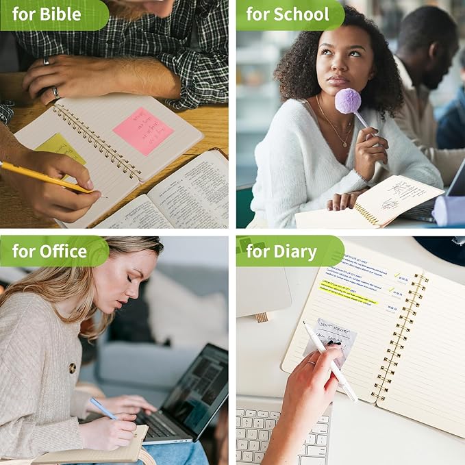 Spiral Notebook-5.75" x 8.125" College Ruled Journal with Inner Pockets and 160 Pages,PU Leather Cover Business Journal, Twin-Wire Binding Notebook Perfect for Office & Home School Supplies