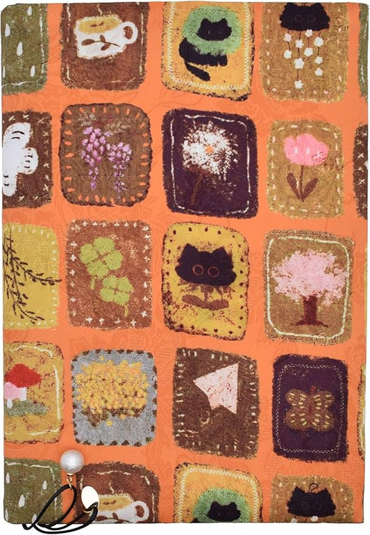 BLBMH Cute Book Covers for Paperbacks Handmade Bookcover Fit for 5.5x8.5 inch Adjustable Fabric Softcover Protector for Women Book Lovers Gifts - XC Yellow 8.5in