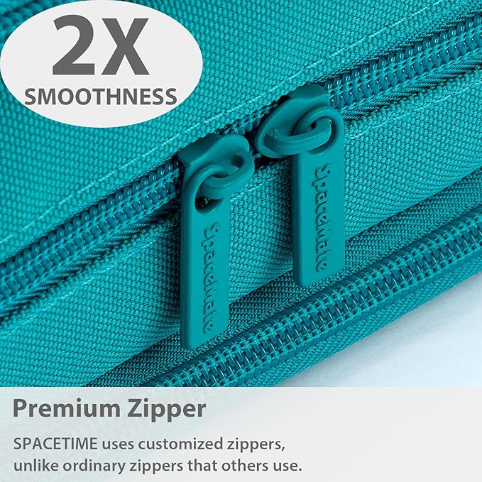 Pencil Case Pouch Box Bag School Supplies Girls Boys Kids, Cute Preppy Stuff Big Capacity Aesthetic Pen Organizer, Back to College Stationary, Teal, Extra Large Style, 2300ml