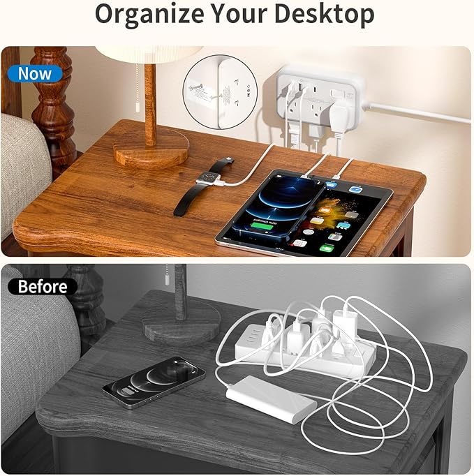 NTONPOWER 2 Prong Power Strip, 1875W/15A 2 Prong to 3 Prong Outlet Adapter, Surge Protector Power Strip with 4 USB Ports(2 USB C), 5 FT Rotating Flat Plug Extension Cord for Old House, Wall Mount