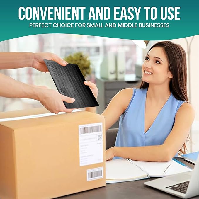 Levex - #000 4" x 8" [5 Pack] Blue Poly Bubble Mailers, Padded Envelope Mailers, Packing Envelope & Mailing Bags for Shipping