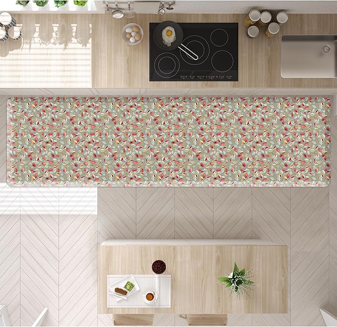 GelPro Anti-Fatigue Designer Comfort Kitchen Floor Mat Orchard Sultry Grey 30x108