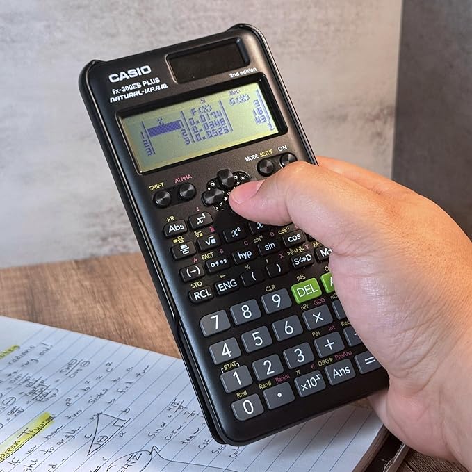 Casio fx-300ES Plus 2nd Edition – Standard Scientific Calculator | 262 Functions, Natural Textbook Display℠ | Ideal for Middle School, High School Math, Statistics & Algebra | Black
