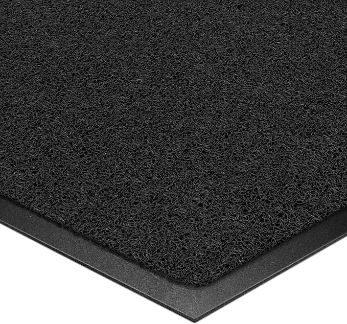 Kuyal Door Mat, 3'x4' Indoor Outdoor Entrance Mat to Trap Dirt and Moisture, Non Slip Waterproof Outdoor Mats, Commercial Floor Inside Outside Entrance, Heavy Duty Durable Welcome Mats, Black
