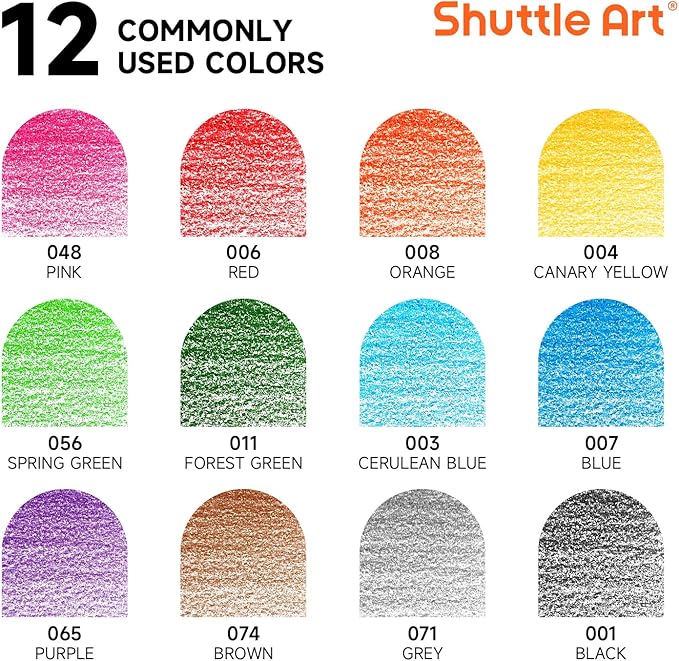 Shuttle Art 504 Colored Pencils Bulk, 12 Vibrant Colors, Pack of 42, Pre-sharpened Coloring Pencils, Wood Colored Pencil for Kids Teachers, Classroom Essentials, Back to School Supplies