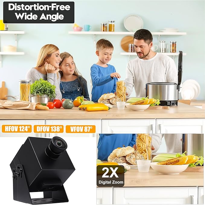 SVPRO 4K Webcam - USB HDMI Dual Output for Computer/Monitor/Projector/TV, Wide Angle Distortion-Free Streaming Webcam H.264 Security Camera