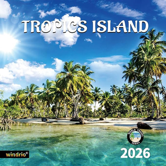 2026 Wall Calendar,Calendar 2026, July 2025 - December 2026, Wall Calendar Beaches Island, 12" x 24" Opened,Full Page Months Thick & Sturdy Paper for Calendar Organizing & Planning