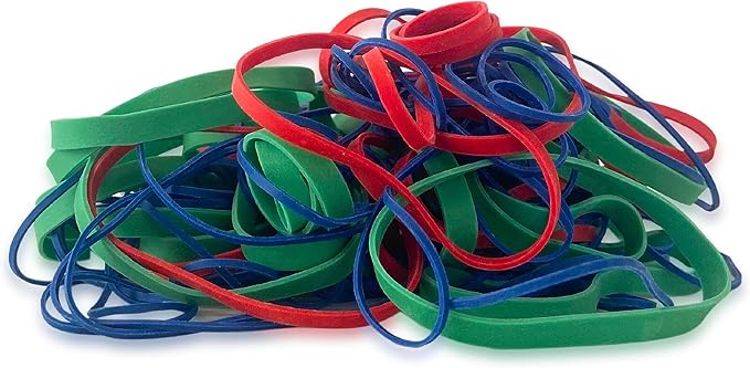 Upgrade Office Supply UPG23454PK2 Rubber Bands, Assorted Size and Color, 1 lb Bags, 2 Pack, USA