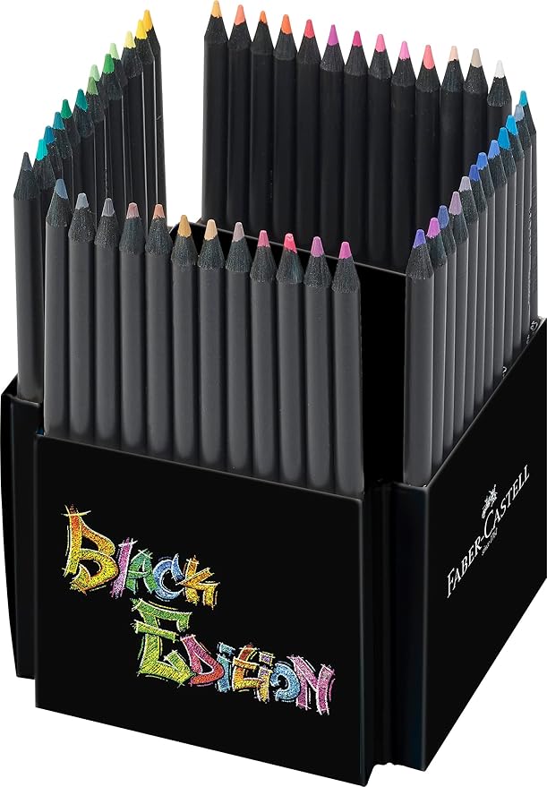 Faber-Castell Black Edition Colored Pencils: 50 Classic