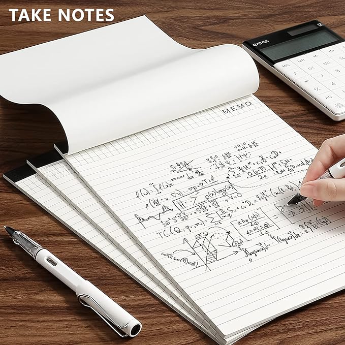 SAYEEC Legal Pads, A4 Size Wide Ruled Writing Note Pads, 8" x11" Lined Notepad Notebook Paper for Business School College Office 25 Sheets Per Pad (2 Pack)