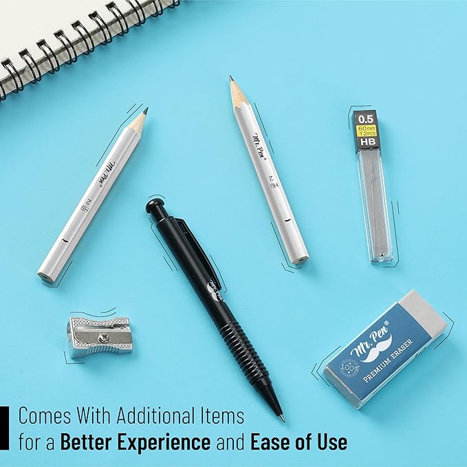 Mr. Pen- Geometry Set, 15 pcs, Green, 6 Inch Swing Arm Protractor, Divider, Set Squares, Ruler, Compasses and Protractor