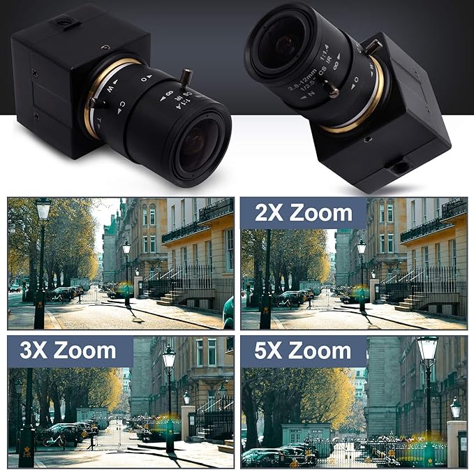 SVPRO USB Camera 1080P HD Webcam with Zoom Lens 2.8-12mm,Manual Focus Web Cam for Computer,H.264 Low Light Camera with Sony IMX323 Sensor for Streaming/Video Conference/Studio