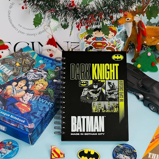 Super Hero Academic Planner, Weekly Monthly Daily Agenda, Custom Date Organizer for Time Management, Spiral Bound Notebook with Colorful Tabs,Datebooks for Student, Adult(Black Gold)