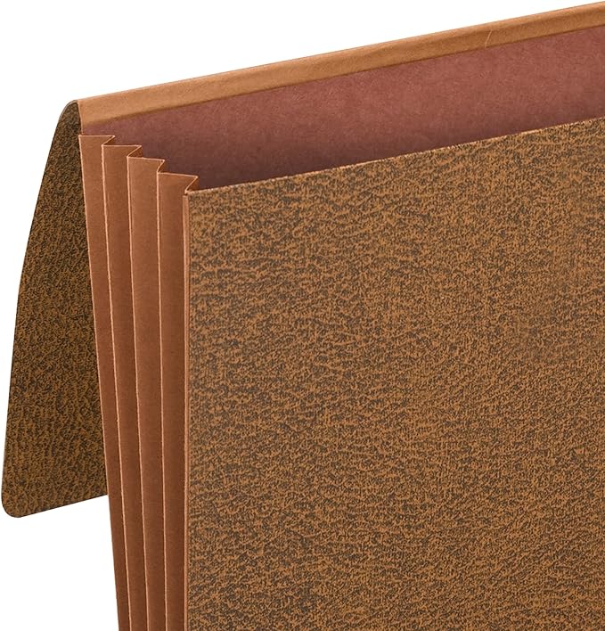 Smead Classic Expanding File Wallet with Flap and Cord Closure, 3-1/2" Expansion, Tear Resistant Gusset, Letter Size, Redrope, 10 per Box (71453)