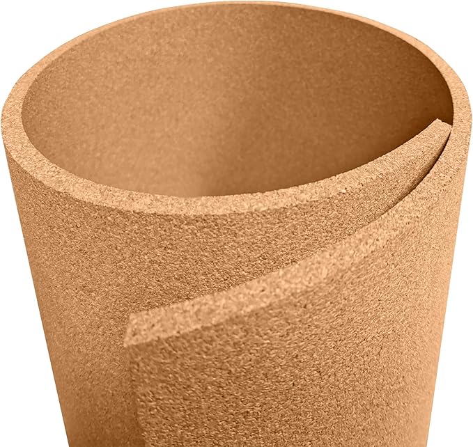 Manton Cork Premium Cork Roll - 4' x 6' x 1/4", 100% Natural Facing Grade Material for Bulletin Boards, Decorative Photo and Message Push Pin Displays - Perfect for Home, School, and Office