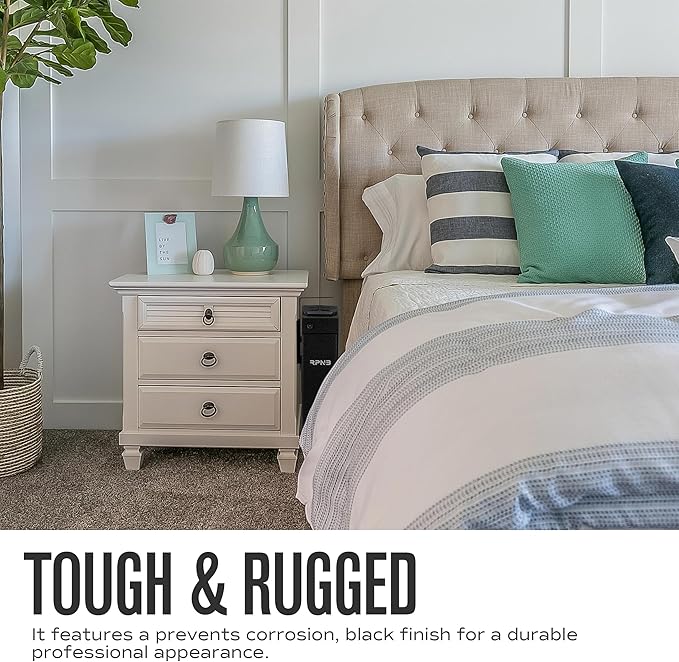 RPNB Mounted Gun Safe,California DOJ Certified Handgun Safe, Auto Open Lid Smart Pistol Safe with Biometric Fingerprint or Keypad Lock