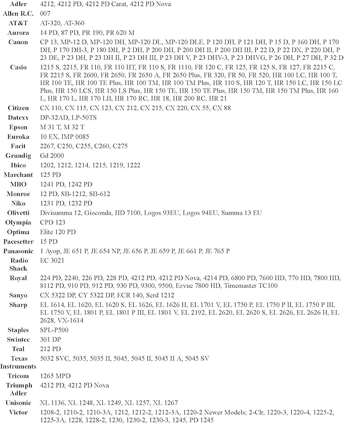 (2 Pack) Compatible/Replacement Canon P23-DH-V P23-DHV-3 P27-DH Calculator Ink Roller, Black/Red Ink Also Fits Casio HR-170RC HR-200RC HR-300RC Sharp EL-1750V EL-1801V Catiga CP30A CP90A and More