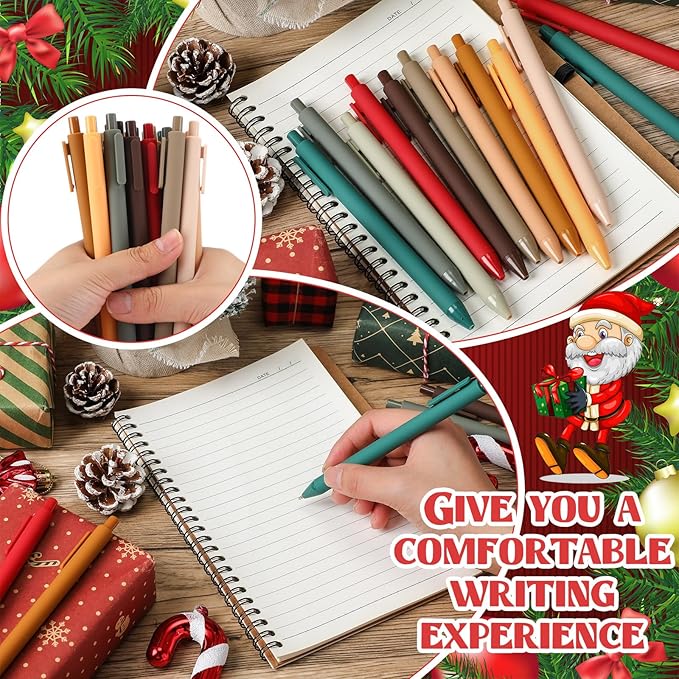 50 Pcs Ballpoint Pens Bulk Retractable Writing 1. 0 mm Black Ink Cute Pens Smooth Writing Color Fancy Gift for Teacher Student Employee Office School Home Baby Shower Supplies (Multiple Color)