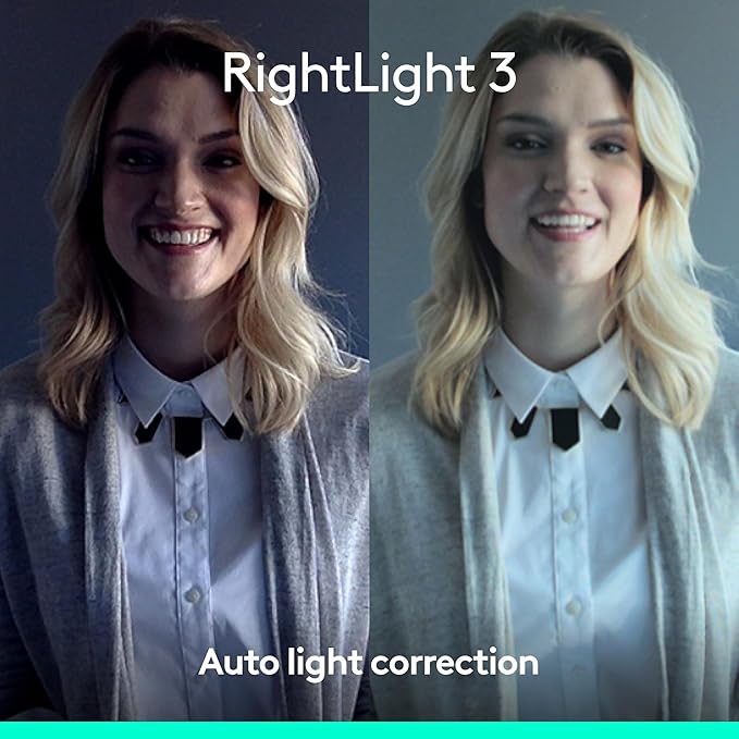 Logitech Brio 4K Webcam, Video Calling, Noise-Cancelling mic, HD Auto Light Correction, Wide Field of View, Works with Microsoft Teams, Zoom, Google Voice, Google Meet, PC/Mac/Laptop/MacBook/Tablet