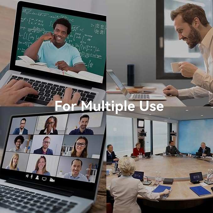 Tenveo All-in-One Conference System 3X Optical Zoom PTZ Camera and MagiCall Bluetooth Speakerphone Upgraded System Audio and Video Output USB3.0/HDMI/RS485/RS232 Works with Zoom OBS for Large Meeting