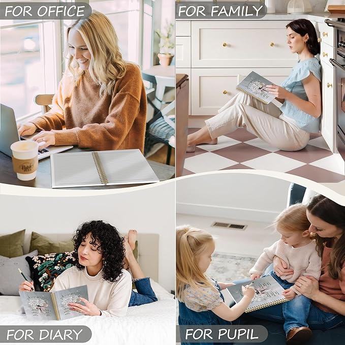 Christian Floral Spiral Notebook Journal, Vintage Hydrangea Flower Bible Notebooks for Note Taking, Christian Gifts for Women, Bible Journaling Hardcover Spiral Journal 5.5x8.3 Inches Writing Pads