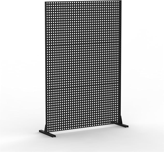 NicBex Room Divider 1 Panel Room Dividers with Rhombus Pattern Design Partition Room Dividers and Metal Privacy Screens Wall Divider for Outdoor, Room Separation,48.31" W x 15.75" D x 70.75" H, Black