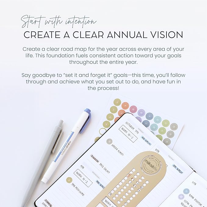 Quarterly Undated Planner - Goal Setting And Weekly Planner, Productivity Tools, Time-Management, Habit Tracker, Gray