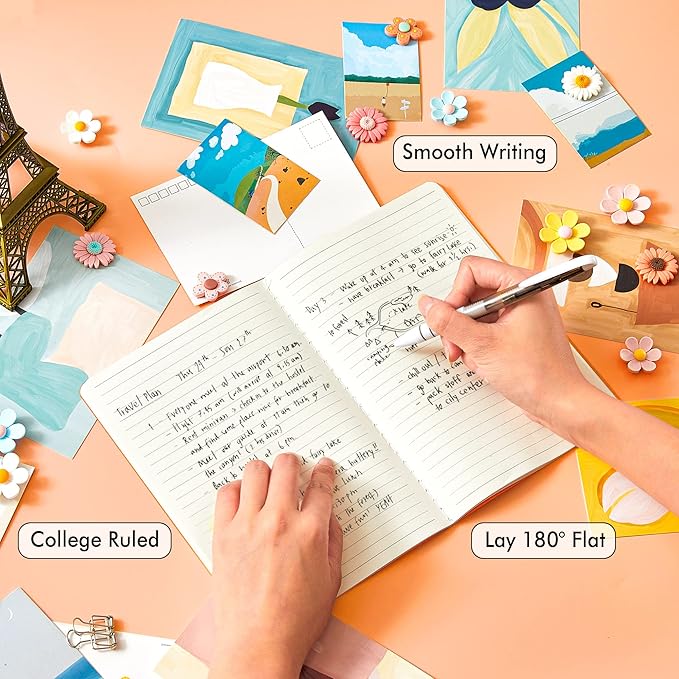 feela 36 Pack Soft Cover Journal Bulk, Lined Blank Travel Journal for Women Men Writing, Notebooks College Ruled for Work, Note Taking Notebook School Business Supplies, 8.2” x 5.5”, A5, Orange