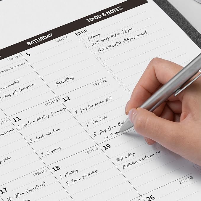 Nekmit Desk Calendar 2025-2026 with Desktop Mat, Large Desk Calendar Runs from Jul 2025 - Dec 2026, Big Desk Pad Calendar 21 x 16 1/2 Inches for Home and Office