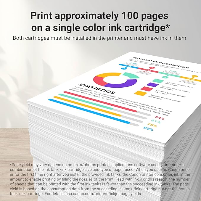 Canon CL-244 Genuine Color Ink Cartridge, Compatible with iP2820, MX492, MG2420/2520/2920/2922/2924/3020/2525, TS3120/302/302a/202/4520/3320