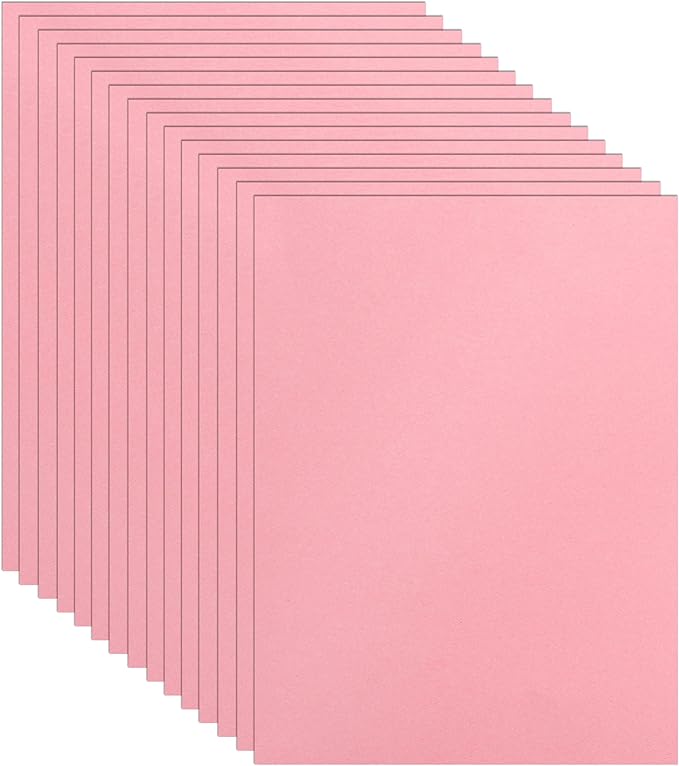 100 Sheets Candy Pink Cardstock 8.5 x 11 Craft Paper, 75lb Premium Certificate Paper Card Stock for Wedding Invitations, Graduations, Memus, DIY Making Cards, Party Decorations