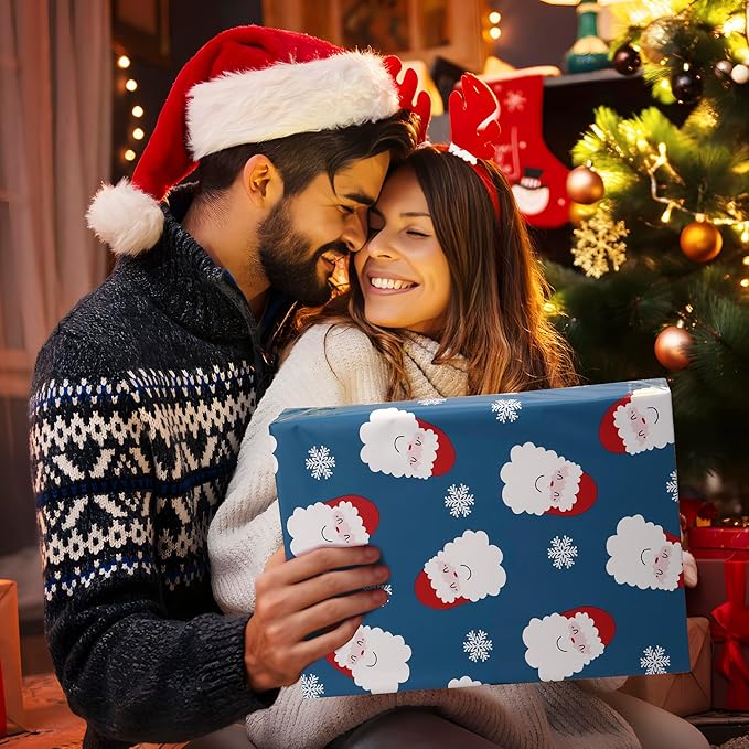 Christmas Poly Mailer - 10x13 Inch, 25 Pcs Waterproof, Tear-Resistant Mailer Bags with Self-Seal - Santa Claus and Snowflakes Printed