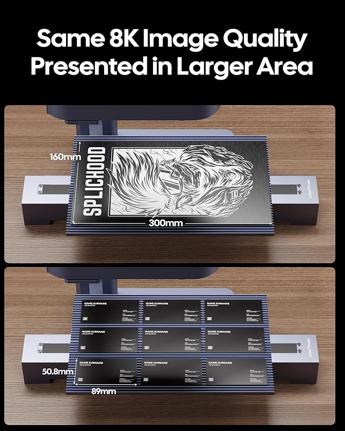 LaserPecker Slide Extension for LP4/LP5, Expand to 300x160mm Engraving Area- Pro Accessories for Batch Processing & Large Projects