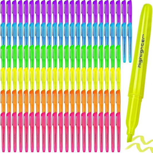240 Pieces Highlighter Bulk Assorted Colors Highlighter Markers Chisel Tip Highlighters Pens Bundle for School Classroom Office (240)