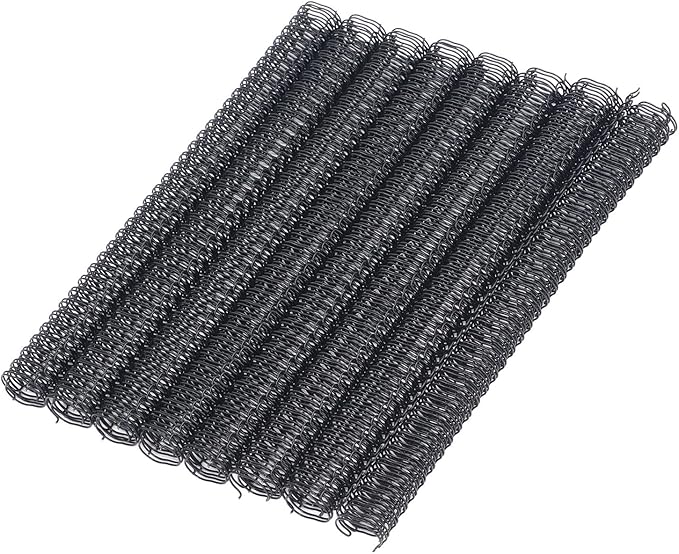 100 Pack Double Loop Wire Binding Spines, YolieraArt Wire Binding Spines, 5/16 Inch Binding Wire for Letter Size (40 Sheet Capacity), 100P, 3:1 Pitch, Black)