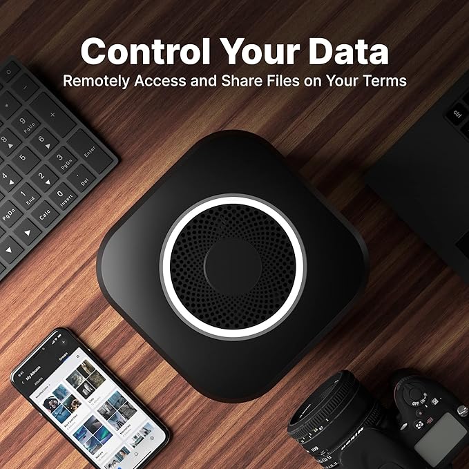 AmberPRO Personal Cloud Storage Device + AC2600 WiFi Router. Dual 1TB Hard Drives with RAID 1 or Optional 2TB with RAID 0. Plex and Home Assistant. iOS/Android/Windows/Mac Compatible. AM1211-1TB