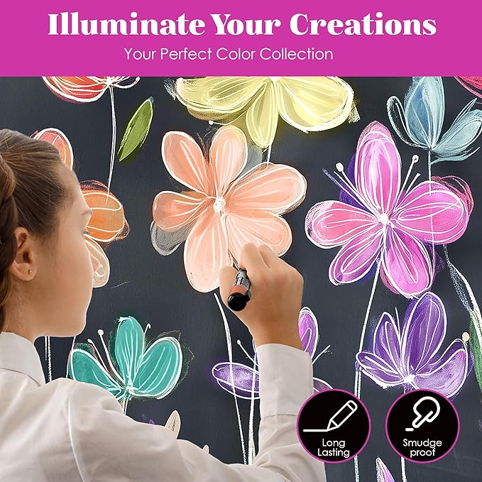 Loddie Doddie Liquid Chalk Markers - 10-Count 6mm Chisel & Bullet Tip - Earth Tone Erasable Chalkboard Pens - Dry Erase Markers for Blackboard