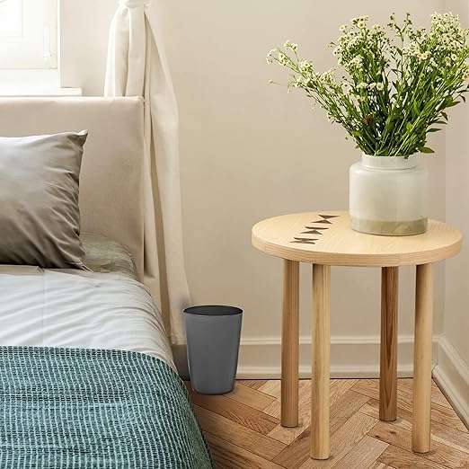 HOLDN’ STORAGE Small Trash Can - Set of 2 Open Top Waste Bin of 1.58 Gallon, Compact Waste Can Perfect for Bathroom, Kitchen, Office, Dorm - Durable Garbage Can - Gray