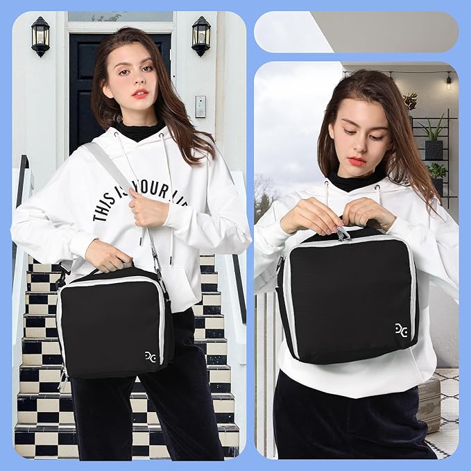 Large Storage Tote Bag for Markers, Brush Pens, Coloring Pencils, Books, Art & Craft Supplies, Tools, Cosmetics - Up to 130 Pens, Black