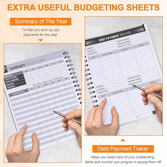Monthly Bill Payment Checklist: Bill Tracker Notebook With Spiral Binding 8"x10" The 4-Year Guide for Families & Money Managers, 960 Billing Records Included (Gold)